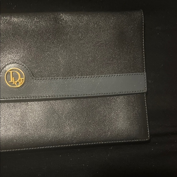 Dior Black Leather wallet with Gold Logo - Picture 13 of 16